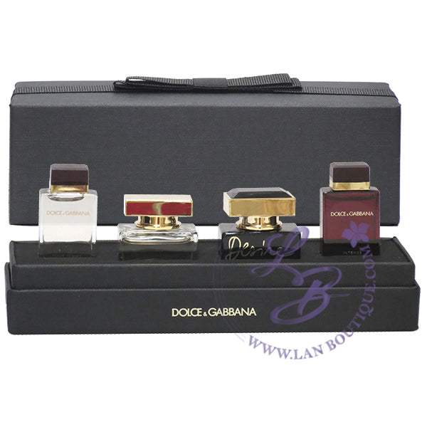 Dolce & Gabbana 4pcs mini set: Intense, The One, Desire, Pour Femme
