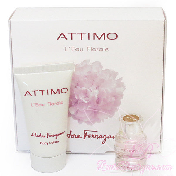 Attimo L'eau Florale by Salvatore Ferragamo 2 pcs mini giftset: EDT & body lotion
