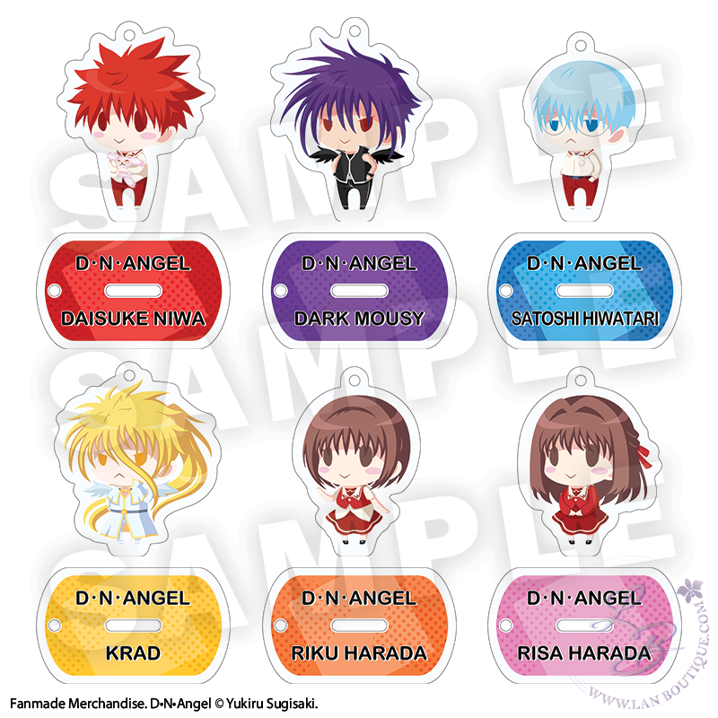 DNAngel Chibi Series Acrylic Stand Keychains Vol.1 Main Characters Edition Fan Merchandise