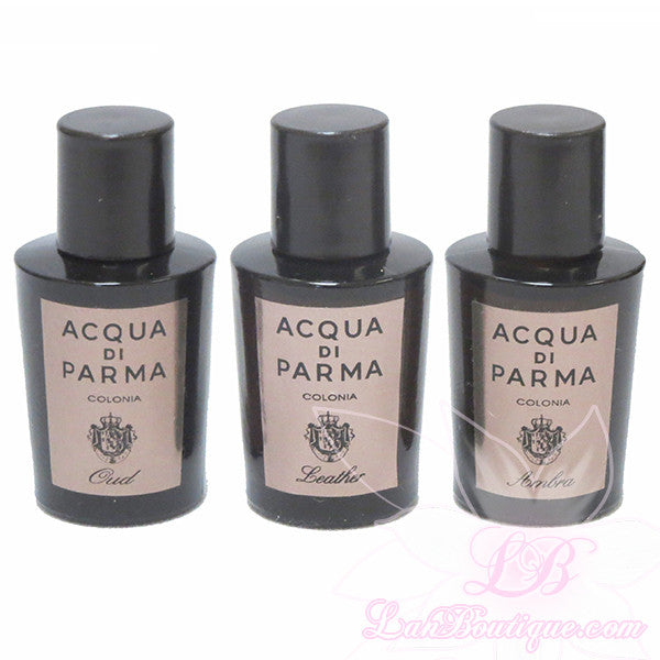 Acqua Di Parma Colonia: Ambra, Leather, Oud - 3pcs deluxe trio mini giftset