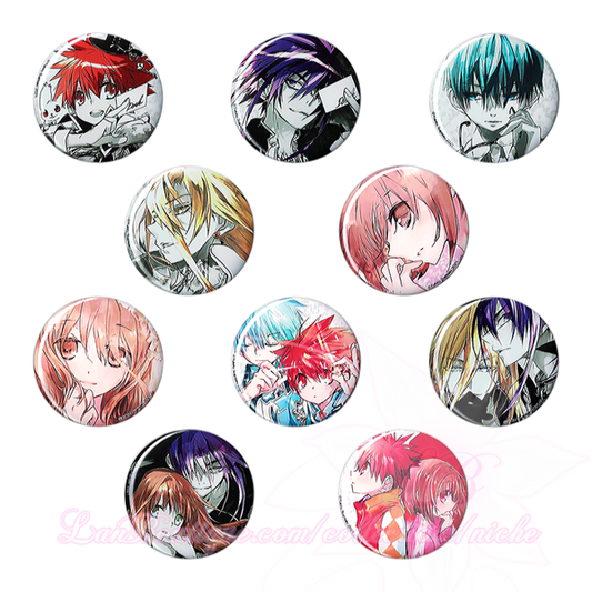 DNAngel Exhibition Monochrome Can Badges Version 1