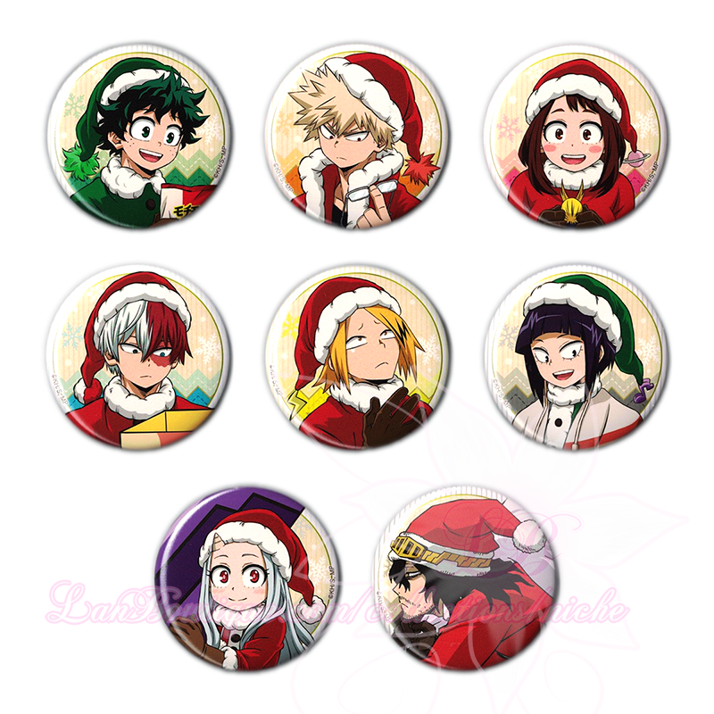 My Hero Academia Merry! Christmas! Character Badge Collection